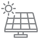 Solar energy panel icon for Medi Response.